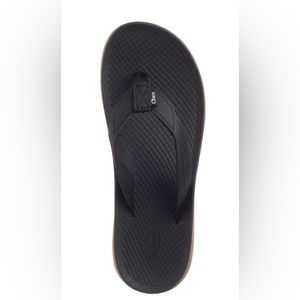 Chaco Flip Flop Sandals Black with Tan Bottom Size 10